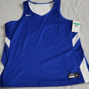 Nike Royal Blue and White Sports Tank